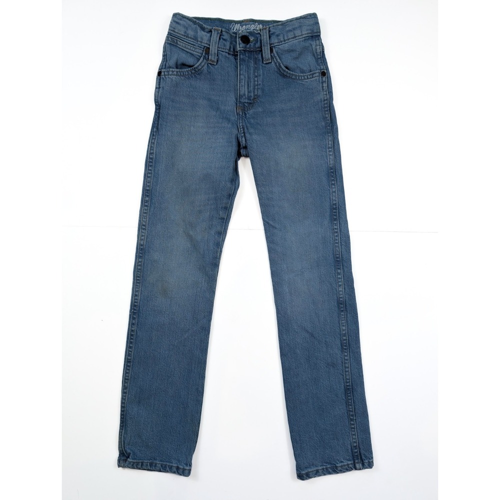 Wrangler Retro Jeans Slim Straight Fit Blue Denim Wash Jeans Boy's Size‎ 10